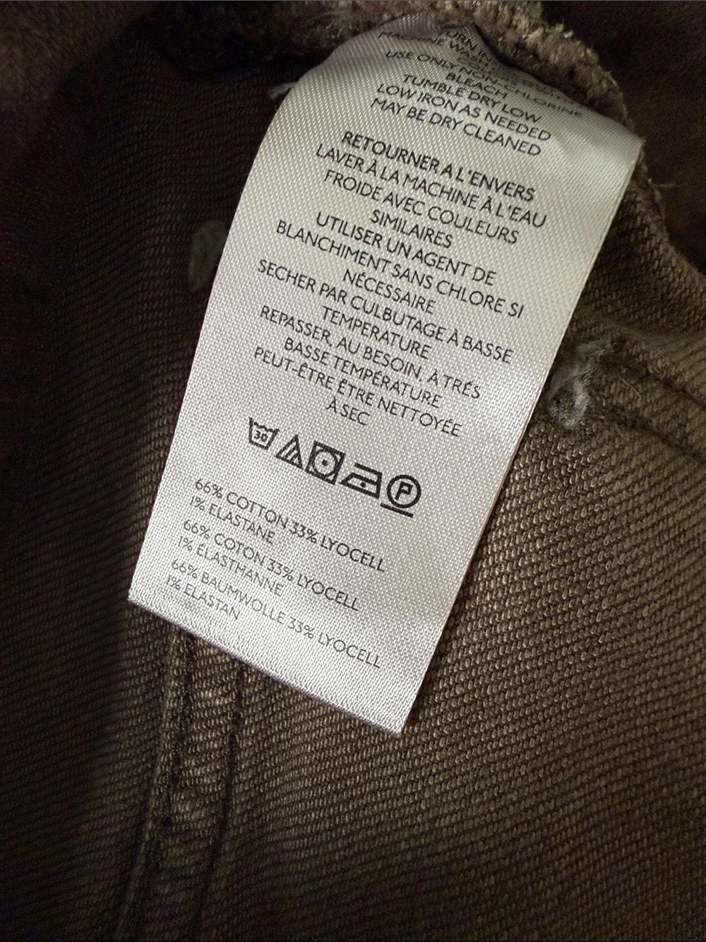 We The Free Risk Taker Straight Pant In Workwear Brown Jeans Raw Hem Sz 28 - Picture 11 of 11